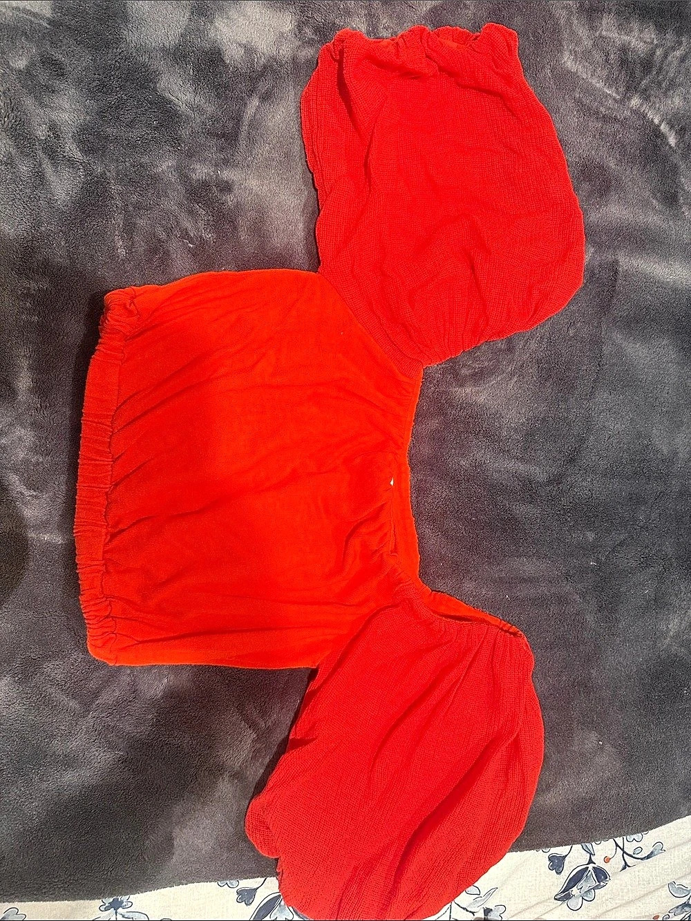 Zara Red Crop Top Size Small Like New